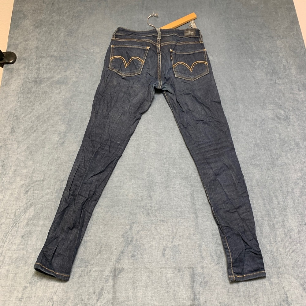 Levi's 524 Too Superlow Skinny Jeans Womens 7 Medium Blue Denim Cotton Stretch - Picture 2 of 16